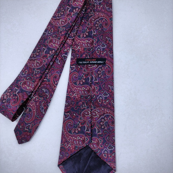 Italian Hand Made Beautiful Purple Paisley - Picture 2 of 4
